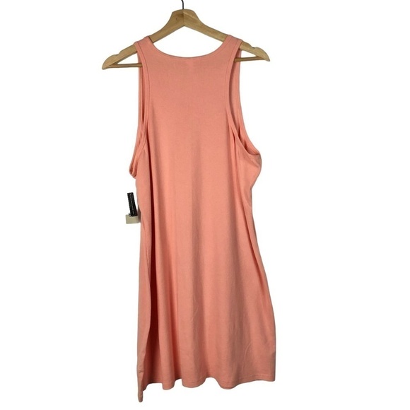 BP High Neck Sleeveless Ribbed Pink Pudding Mini Dress 1X - Picture 3 of 5